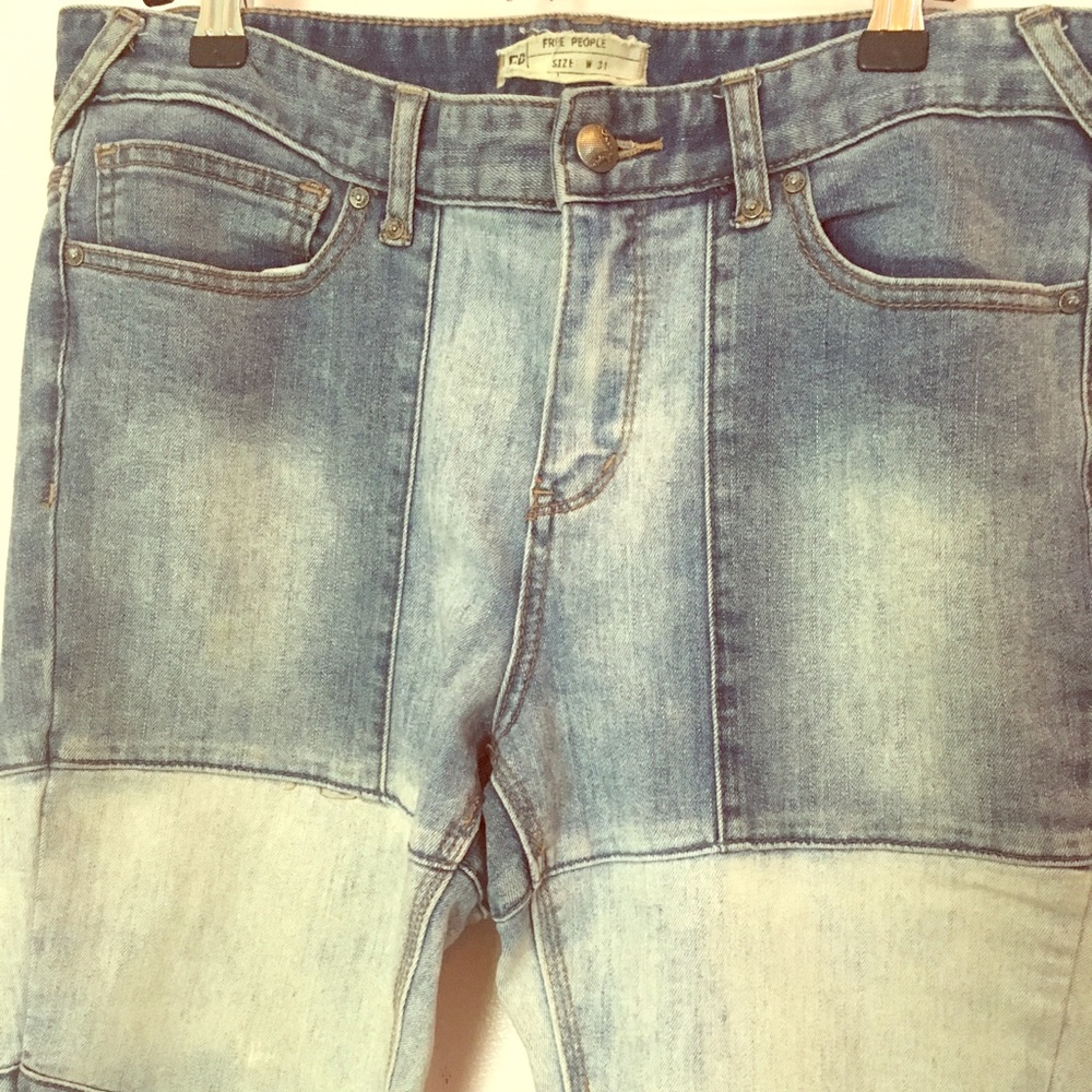 Free People Patchwork Denim